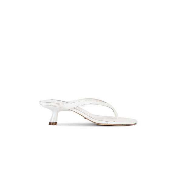 Tony Bianco x REVOLVE Krista Sandal in White kitten heel flip flop open toe - Picture 10 of 10